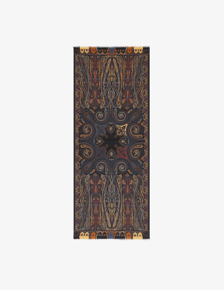 rinascente ETRO Printed wool and silk scarf