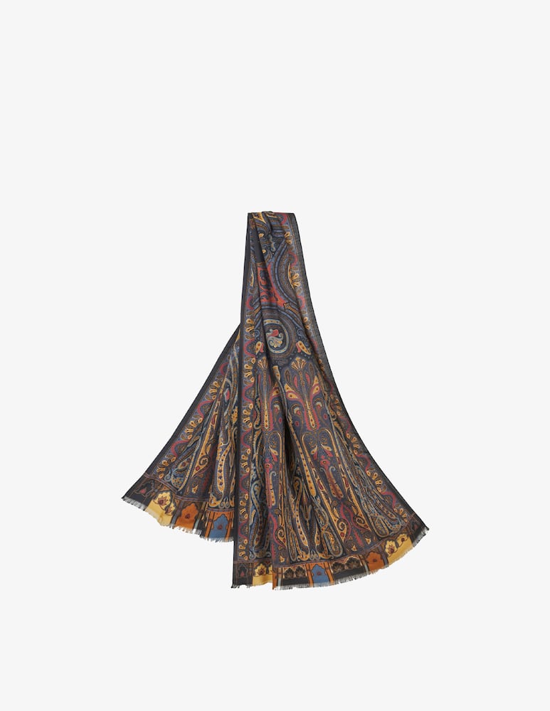 ETRO Printed wool and silk scarf - picture 2 ETRO Printed wool and silk scarf - picture 2