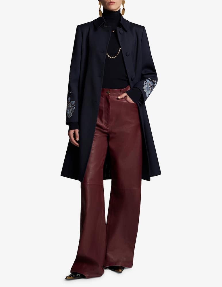 ETRO Gabardine coat with embroidery - picture 2 ETRO Gabardine coat with embroidery - picture 2