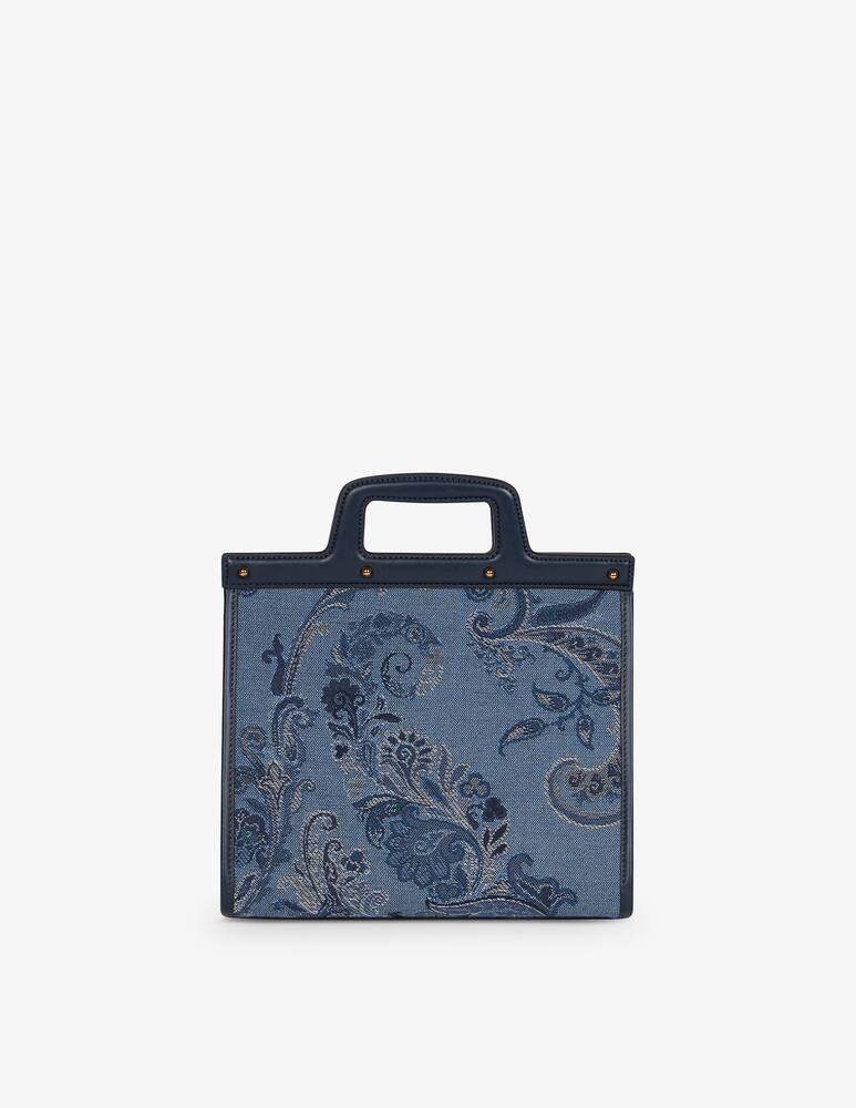 rinascente ETRO Borsa Love Trotter media in denim jacquard