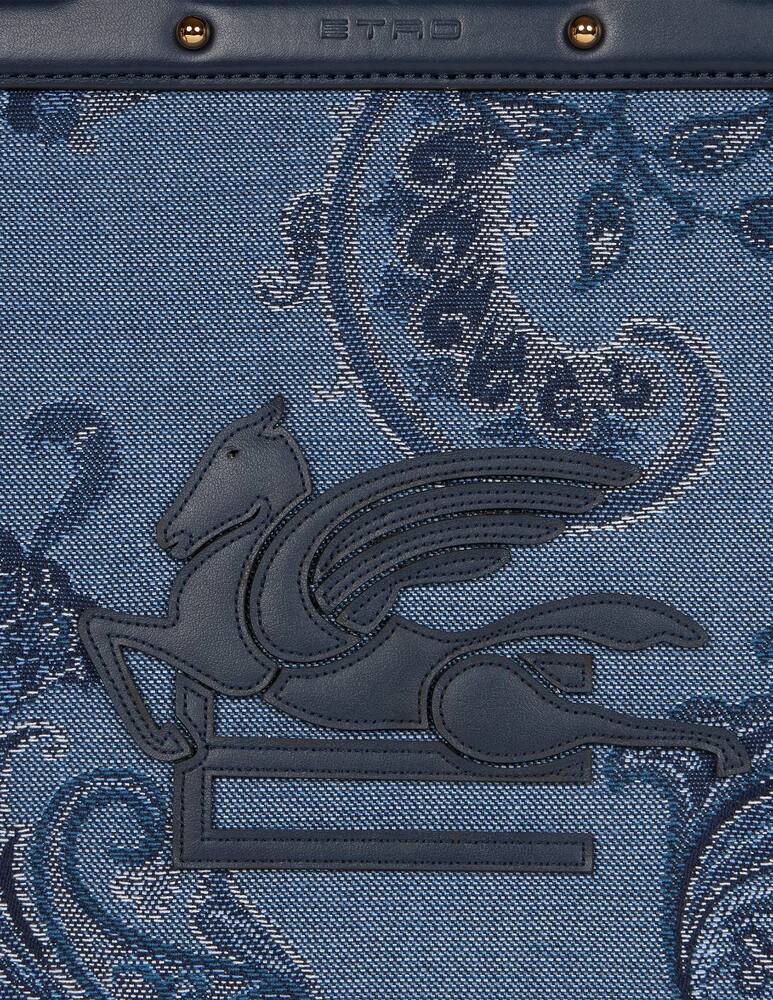 rinascente ETRO Borsa Love Trotter media in denim jacquard