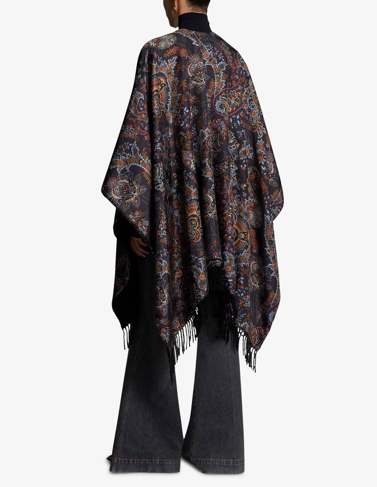 rinascente ETRO Mantella in lana e seta con stampa