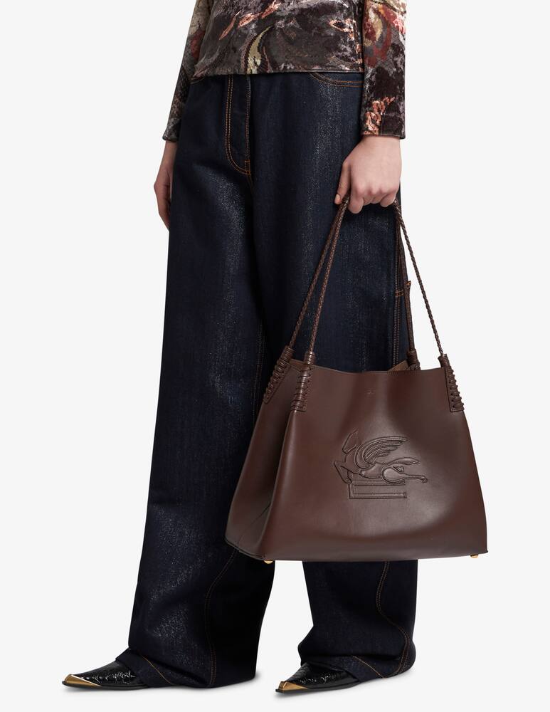 rinascente ETRO Medium Libra tote bag in leather