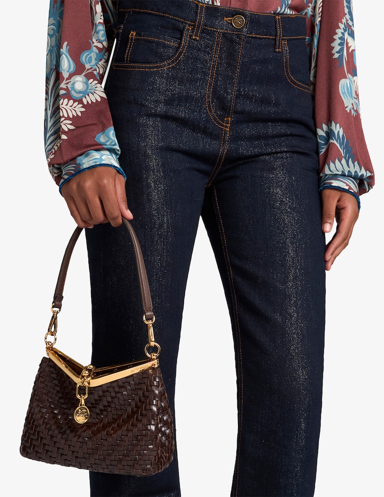 rinascente ETRO Small woven Vela bag