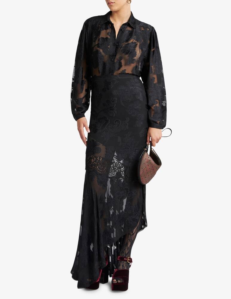 rinascente ETRO Fil coupé chiffon skirt