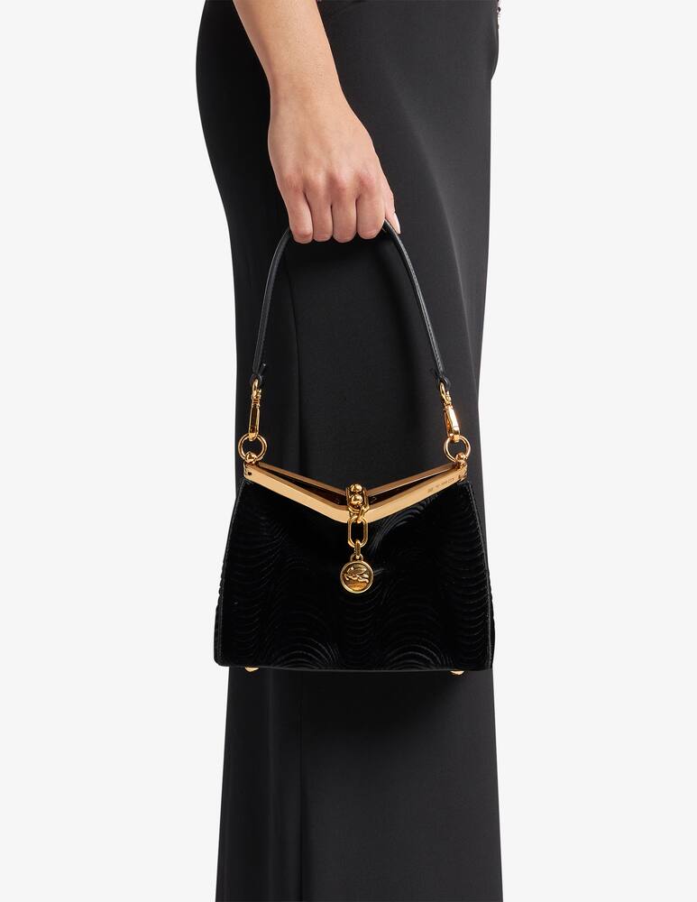 rinascente ETRO Vela wave velvet shoulder bag