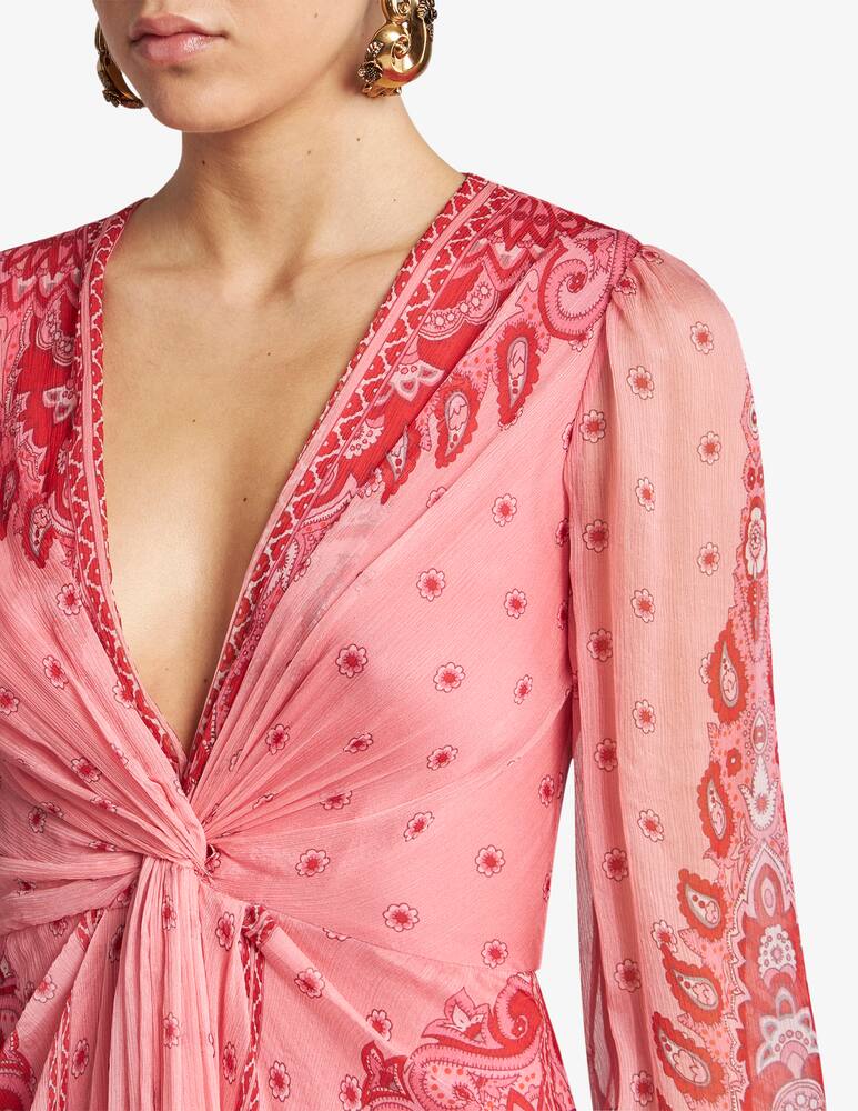 rinascente ETRO Long printed silk dress
