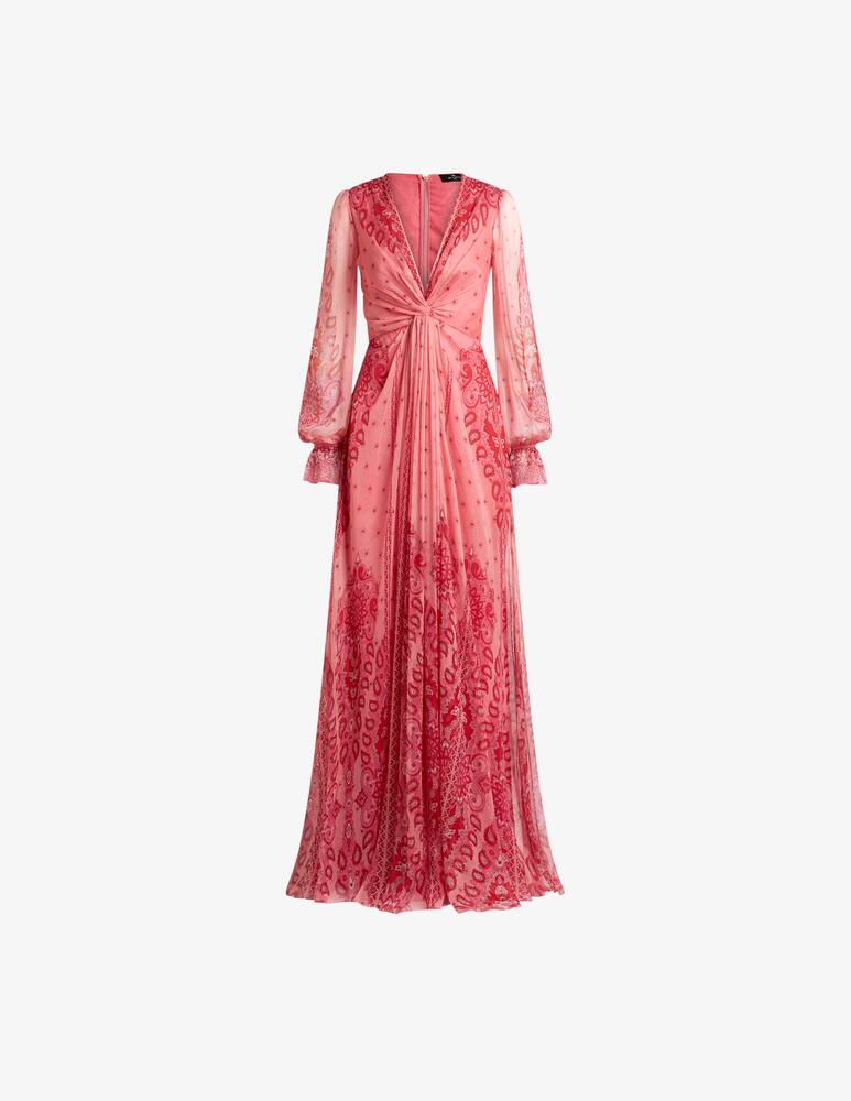 rinascente ETRO Long printed silk dress