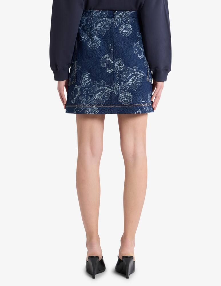 rinascente ETRO Gonna mini in denim jacquard