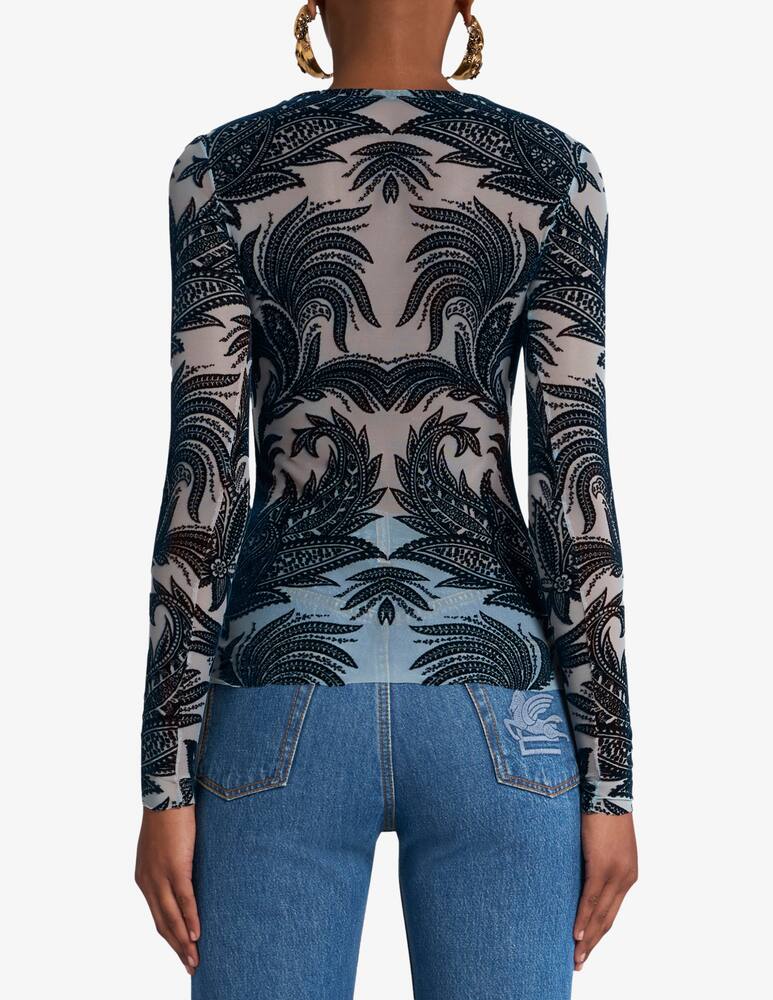 rinascente ETRO Flocked tulle top