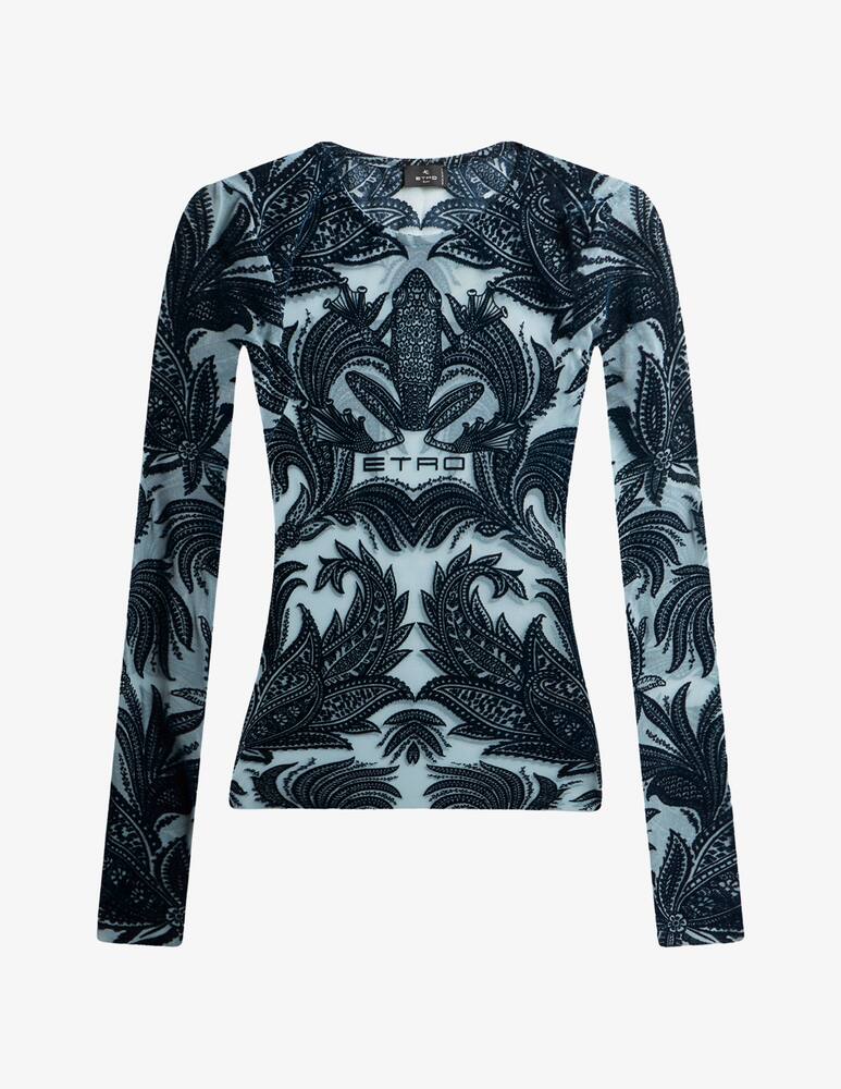 rinascente ETRO Flocked tulle top