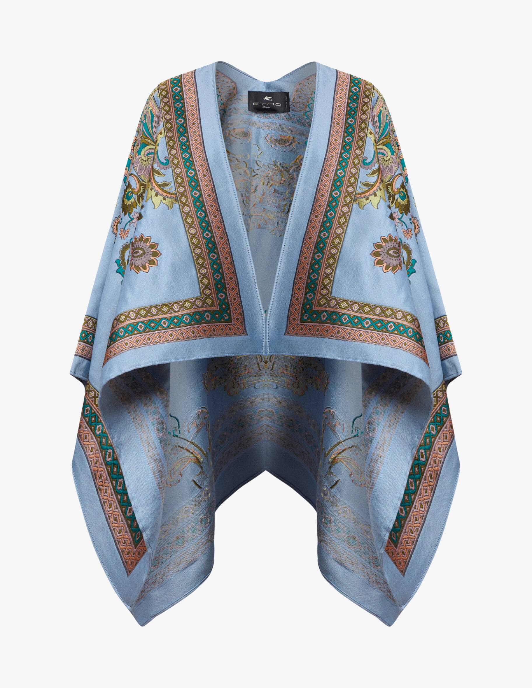 Shop ETRO Jacquard fil coupé cape on Rinascente