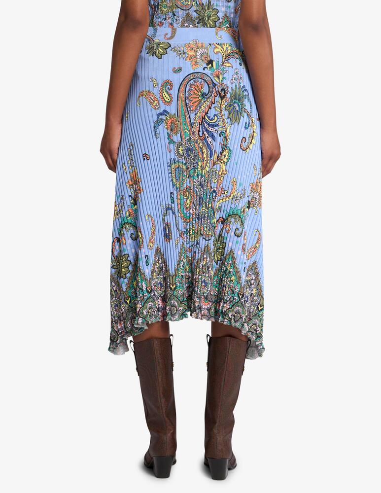 rinascente ETRO Gonna midi a coste con motivo floreale