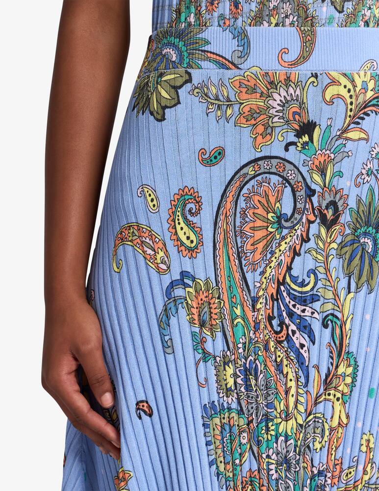 rinascente ETRO Gonna midi a coste con motivo floreale