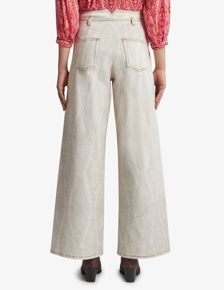 rinascente ETRO Culotte jeans with belt and medallion/paisley motif