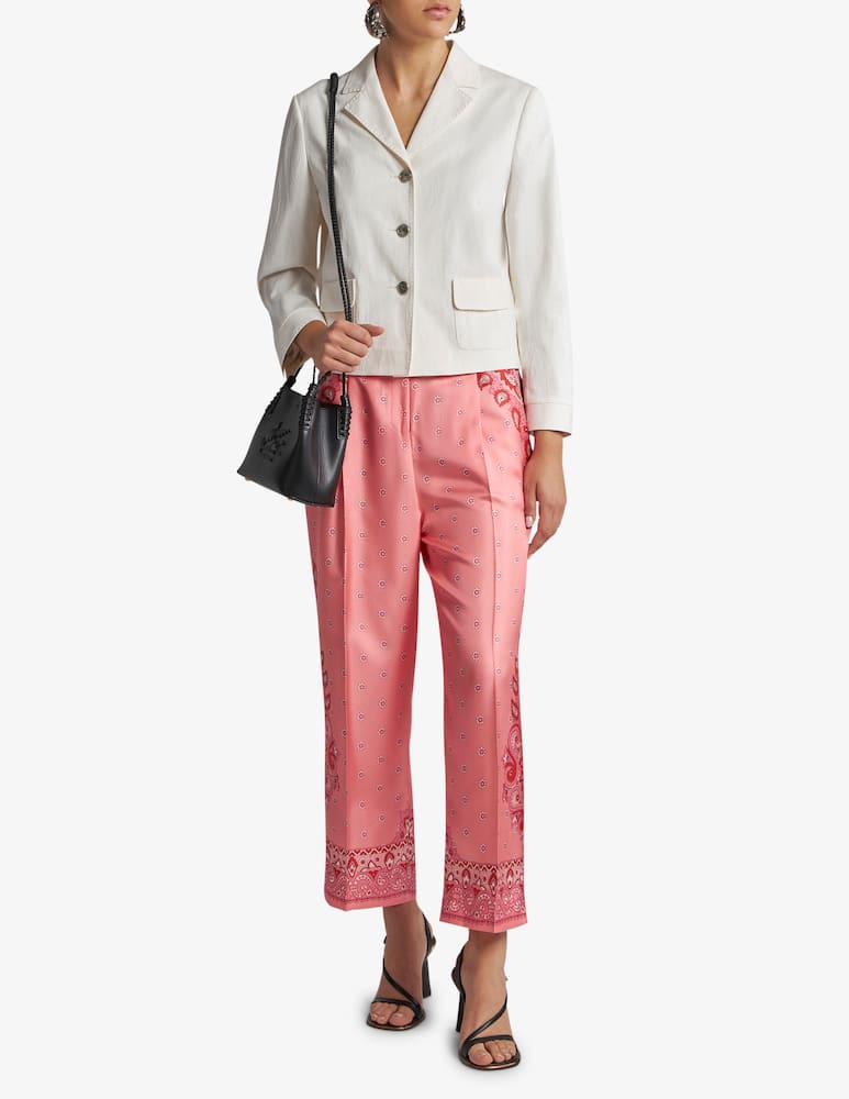 rinascente ETRO Pantaloni in seta fantasia floreale