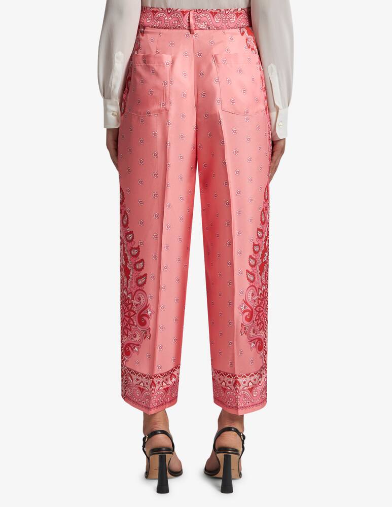 rinascente ETRO Pantaloni in seta fantasia floreale