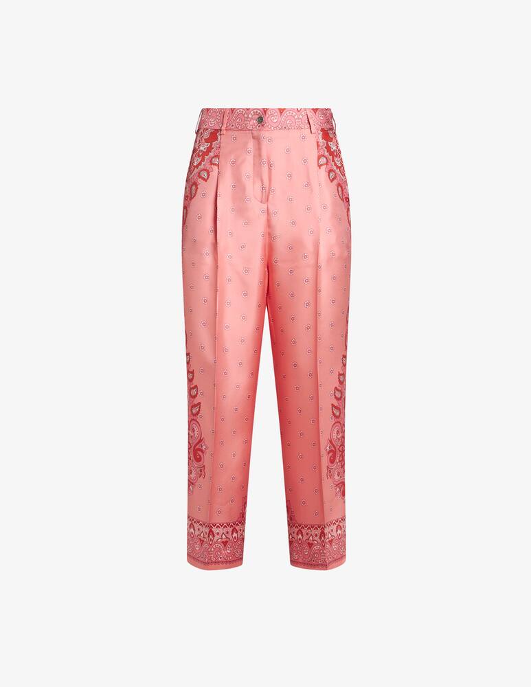 rinascente ETRO Pantaloni in seta fantasia floreale