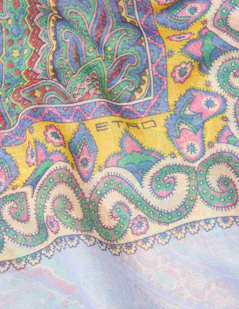 rinascente ETRO Slub scarf with paisley motif