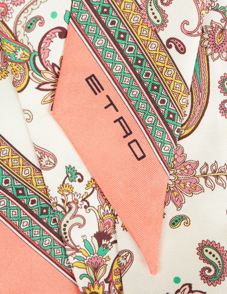 rinascente ETRO Silk paisleyina with leafy motif