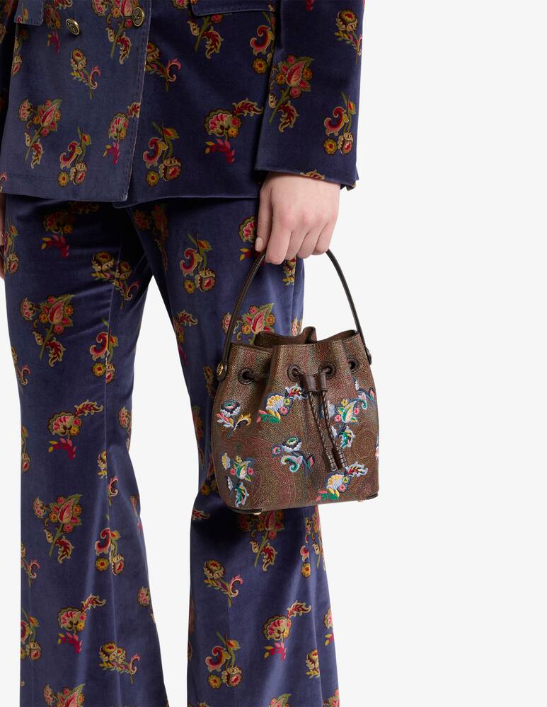 rinascente ETRO Borsa mini a secchiello Arnica ricamata