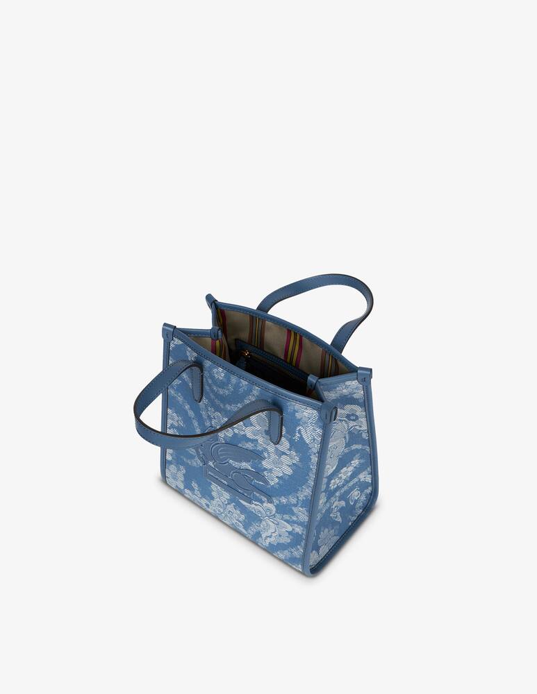 rinascente ETRO Borsa Love Trotter piccola in denim con pegaso