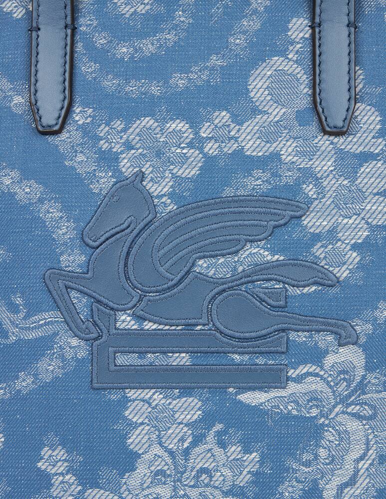 rinascente ETRO Borsa Love Trotter piccola in denim con pegaso