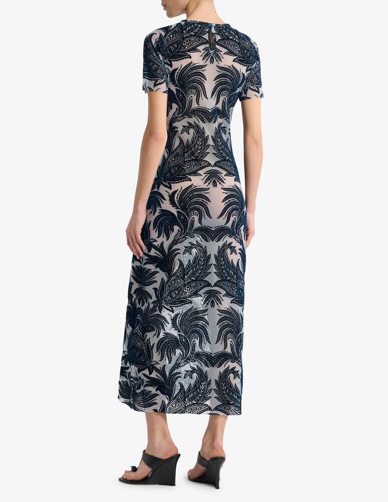 rinascente ETRO Flocked tulle sheath dress