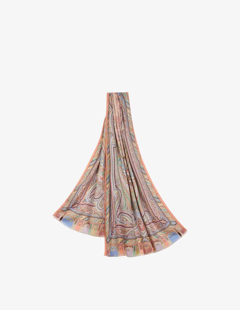 rinascente ETRO Sciarpa in lana e seta stampata