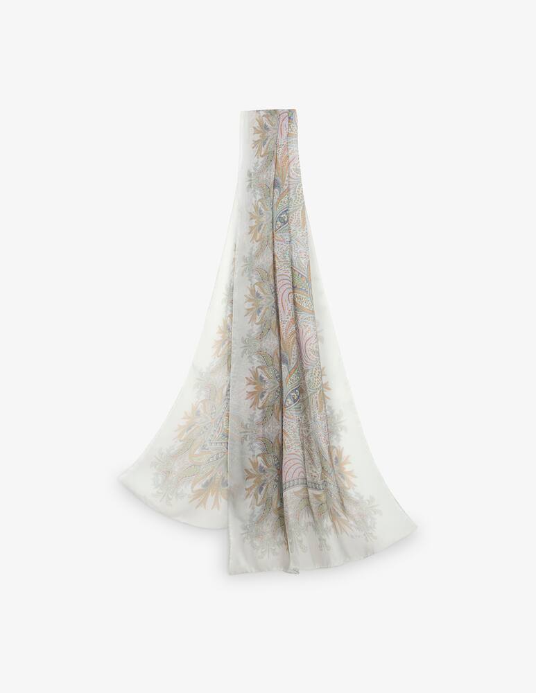rinascente ETRO Sciarpa in seta con motivo foliage