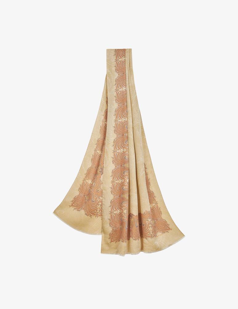 rinascente ETRO Scarf with foliage-patterned edges