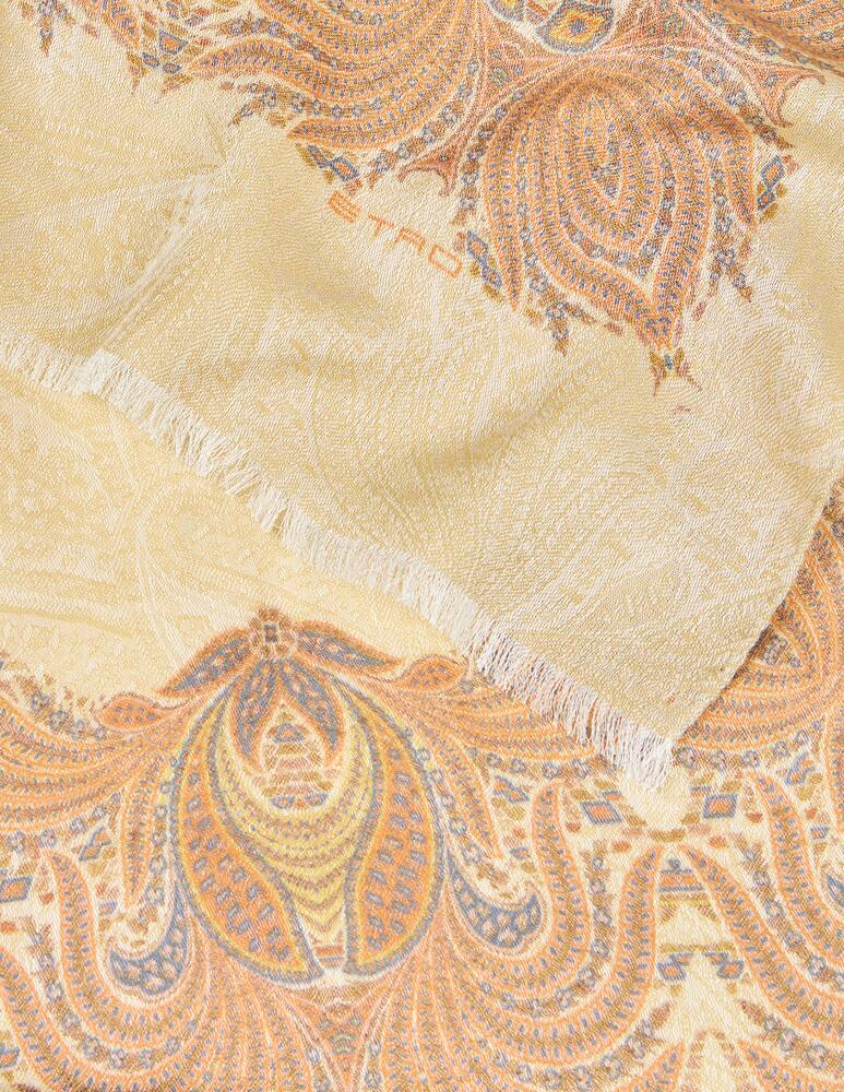 rinascente ETRO Scarf with foliage-patterned edges