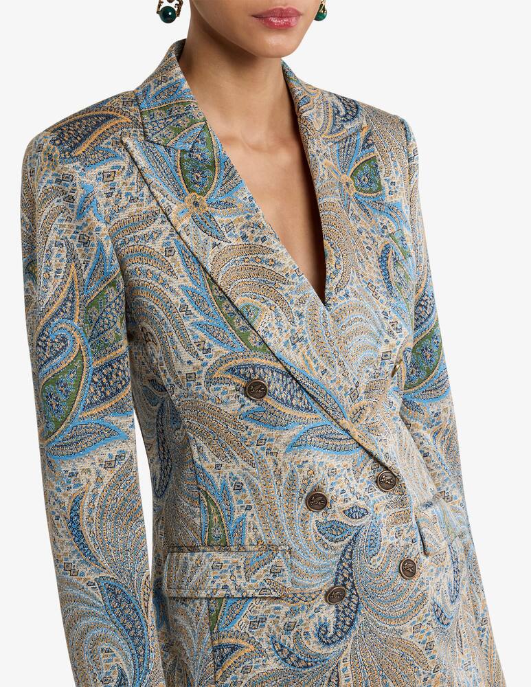 rinascente ETRO Double-Breasted paisley jacquard jacket