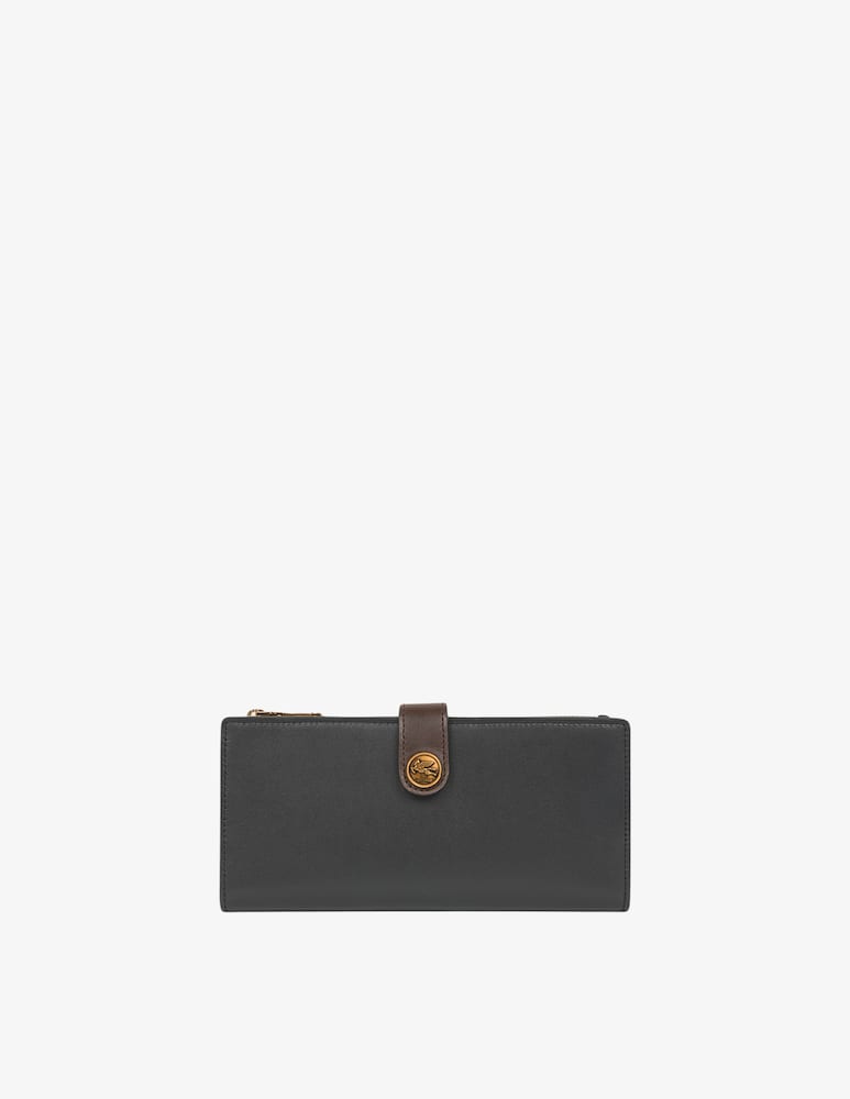 ETRO Leather wallet with pegaso button - picture 1 ETRO Leather wallet with pegaso button - picture 1