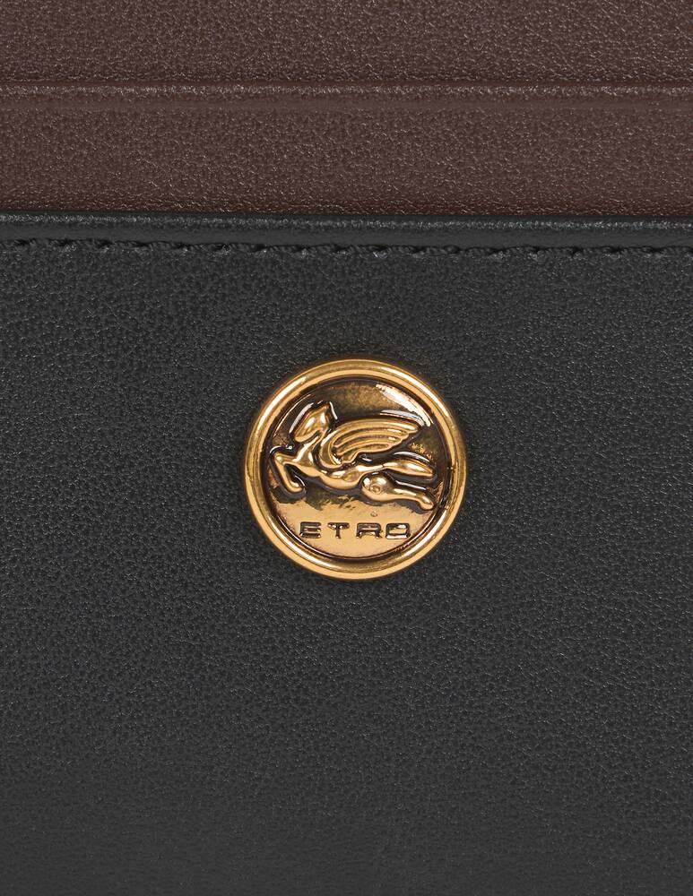 rinascente ETRO Two-Tone leather card holder