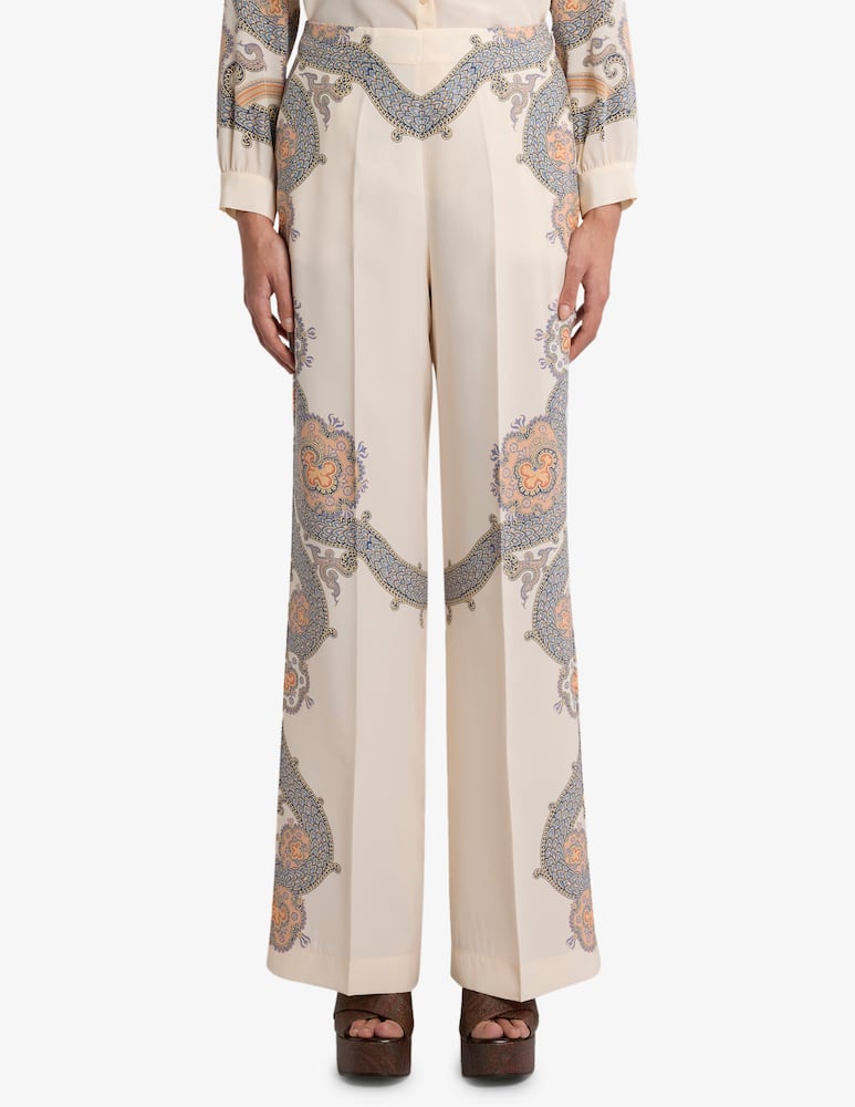 ETRO Year of snake silk palazzo trousers - picture 1 ETRO Year of snake silk palazzo trousers - picture 1
