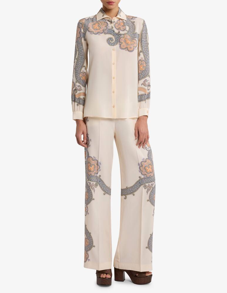 rinascente ETRO Pantaloni palazzo in seta year of snake