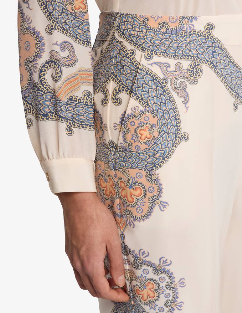 rinascente ETRO Pantaloni palazzo in seta year of snake