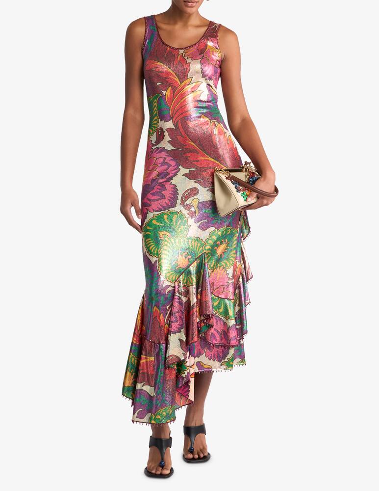 rinascente ETRO Laminated jersey dress with maxi floral print
