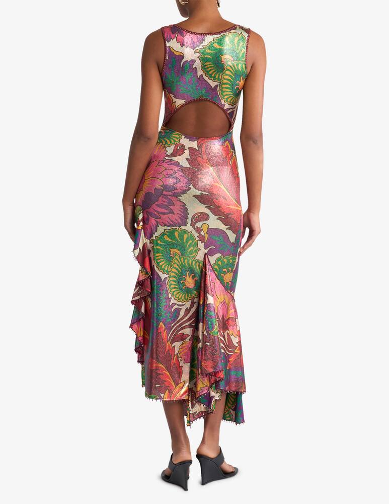 rinascente ETRO Laminated jersey dress with maxi floral print