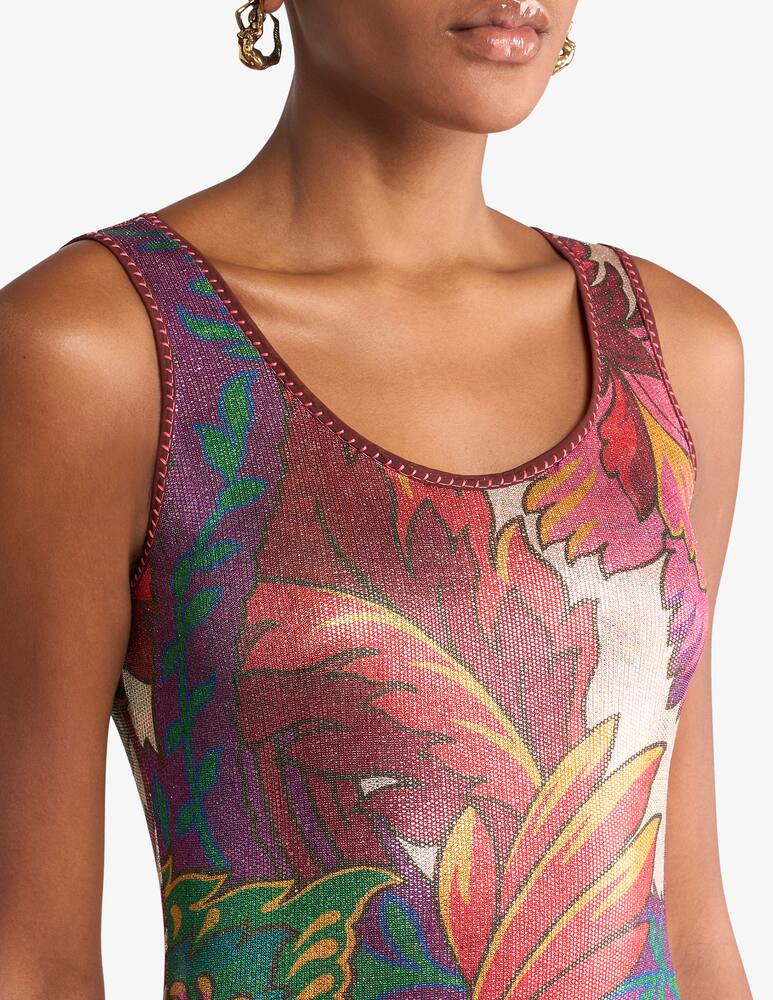 rinascente ETRO Laminated jersey dress with maxi floral print