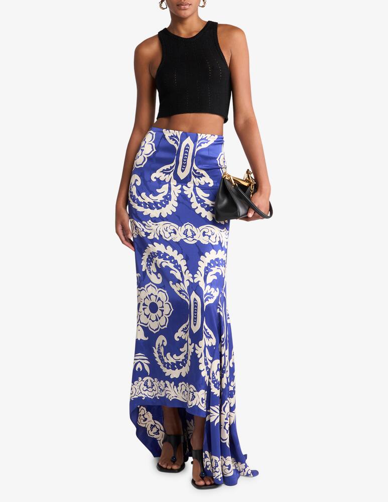 rinascente ETRO Knit crop top with punched detail