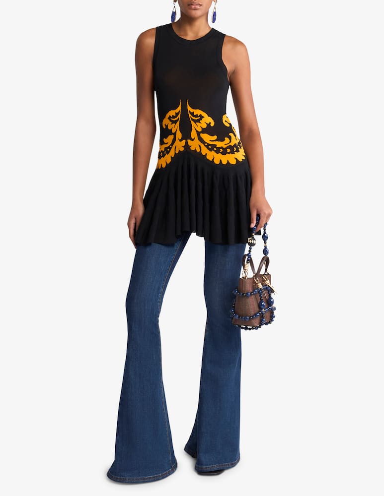 ETRO Jeans flare con logo ricamato sul retro - immagine 2 ETRO Jeans flare con logo ricamato sul retro - immagine 2