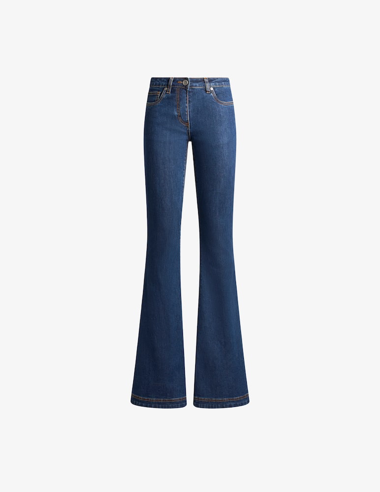 ETRO Jeans flare con logo ricamato sul retro - immagine 4 ETRO Jeans flare con logo ricamato sul retro - immagine 4