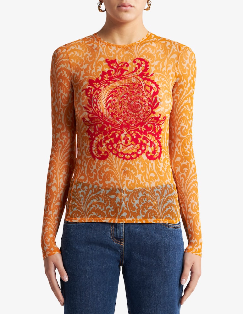 ETRO Tulle sweater with shell print - picture 1 ETRO Tulle sweater with shell print - picture 1