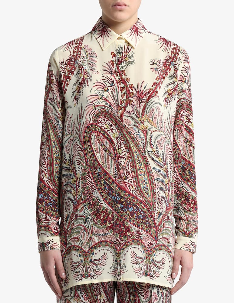 rinascente ETRO Silk shirt with placed print