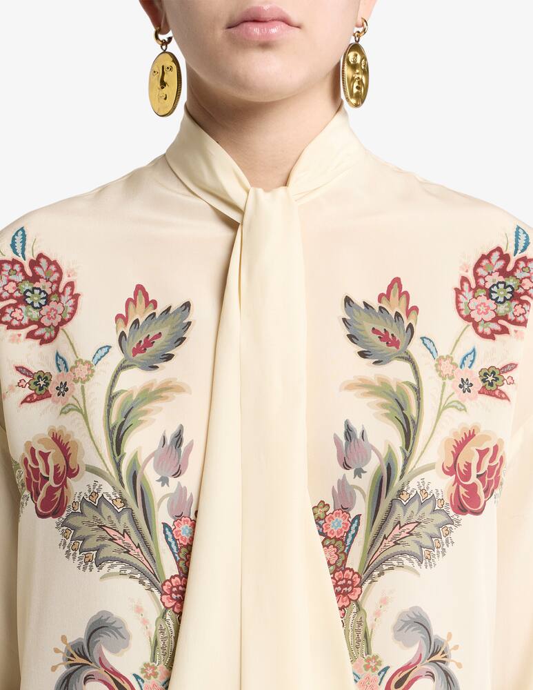 rinascente ETRO Blusa in seta con stampa piazzata