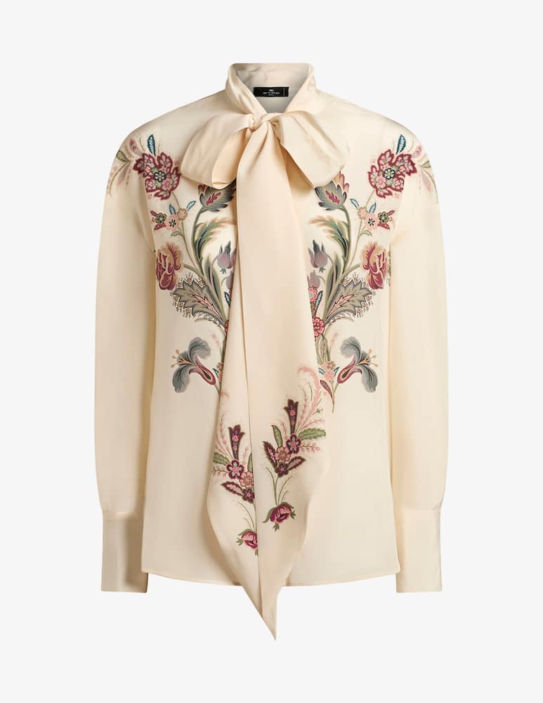 rinascente ETRO Blusa in seta con stampa piazzata