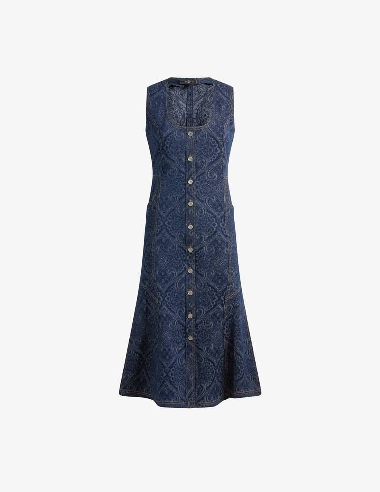 rinascente ETRO Jacquard denim midi dress
