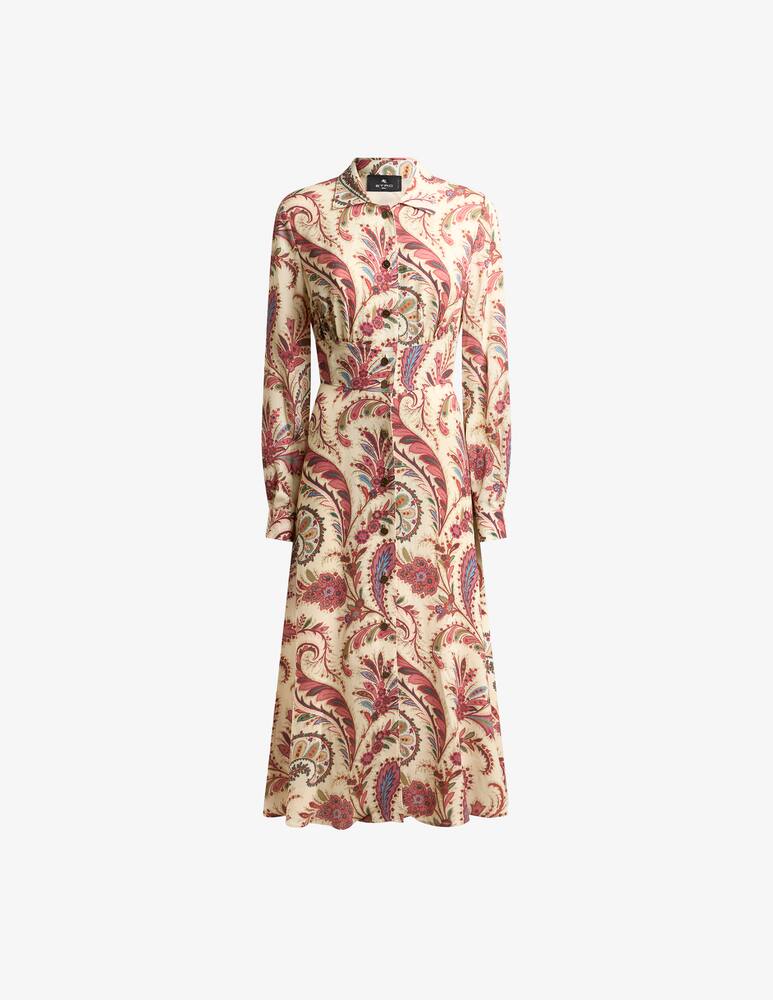 rinascente ETRO Shirt dress in printed stretch sable